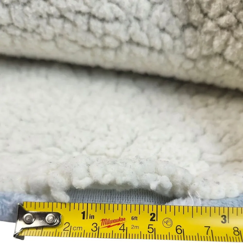 Mon Lapin Baby Blanket Mink‎ Plush Sherpa Blue Embossed Stars